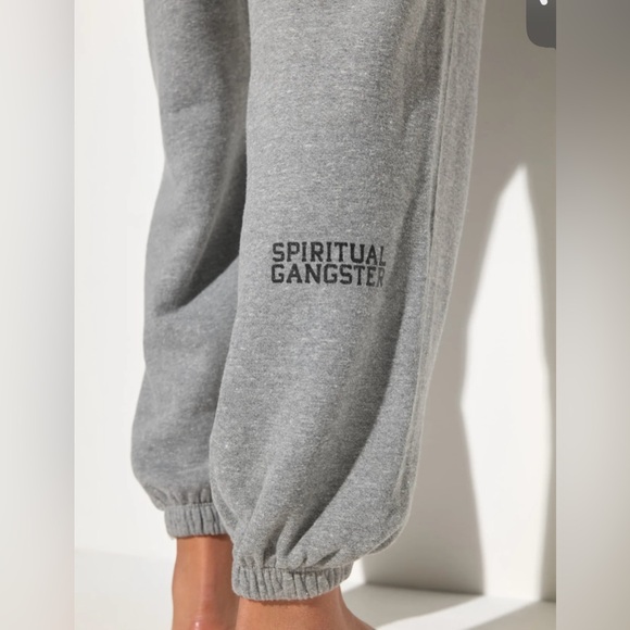Spiritual Gangster Shine Sol Sweatpants Gray ✨NWT NEW $148 Sml - Picture 5 of 11